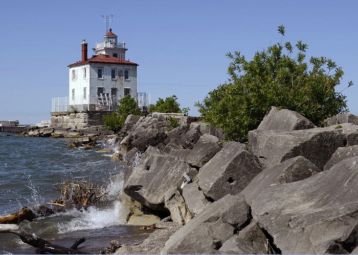 Ohio Greeting Card featuring the photograph Fairport Harbor Lighthouse by Ann Bridges