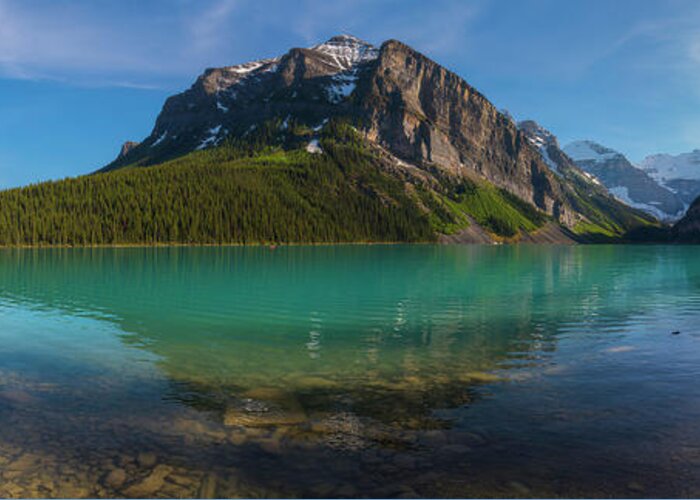 Lake Louise Greeting Card featuring the photograph Fairview Mountain on Lake Louise by Owen Weber