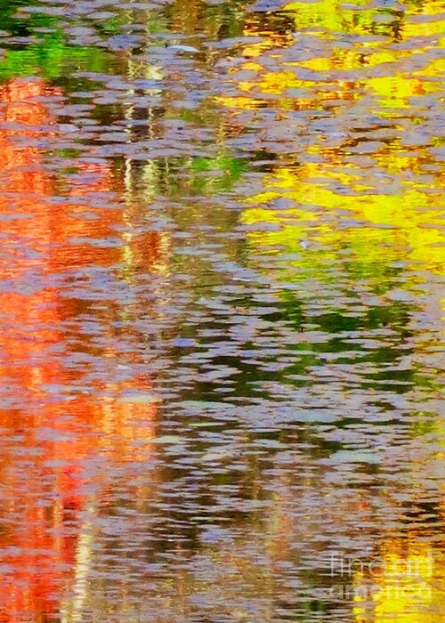 Reflection Greeting Card featuring the photograph Fall Abstract by Kathy Strauss