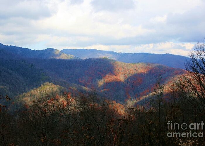 Autumn Greeting Card featuring the photograph Fall Mountain Blanket by Robert Wilder Jr