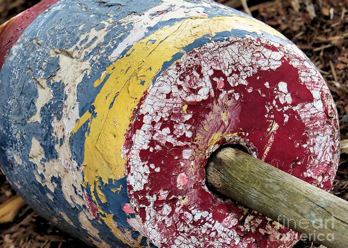 Buoys Greeting Card featuring the photograph Fallen Buoy by Janice Drew