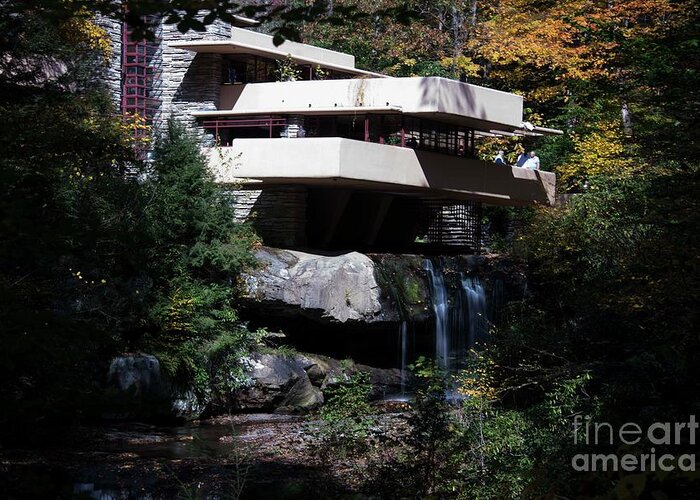 Frank Lloyd Wright Greeting Card featuring the photograph Fallingwater by David Bearden