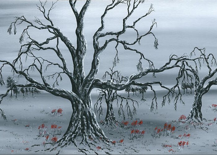 Trees Greeting Card featuring the painting Fallow by Kenneth Clarke