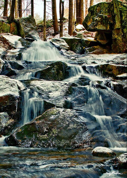 Waterfall Greeting Card featuring the photograph Falls of Fogg Brook by Harry Moulton