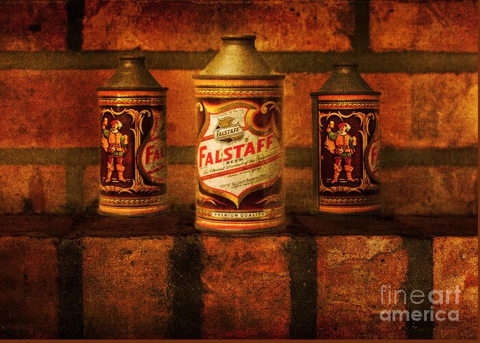 Beer Greeting Card featuring the photograph Falstaff Trio by Metaphor Photo