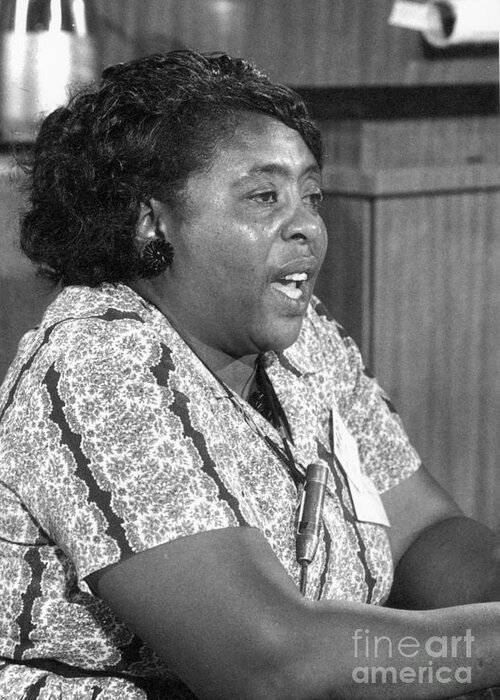 1964 Greeting Card featuring the photograph Fannie Lou Hamer by Granger