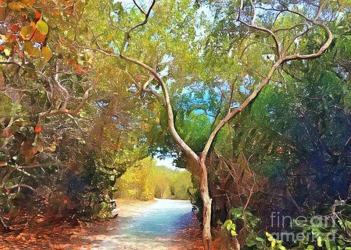 Fantasy Archway At The Beach Greeting Card featuring the photograph Fantasy Archway at the Beach by Carol Riddle