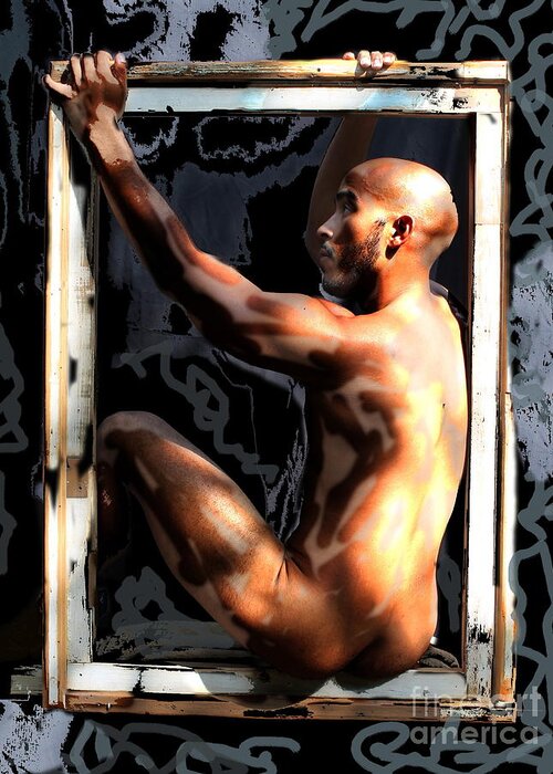 Figure Greeting Card featuring the photograph Fantasy Frame by Robert D McBain