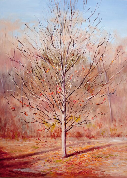 Autumn Greeting Card featuring the painting Farewell to Autumn by Glenda Cason