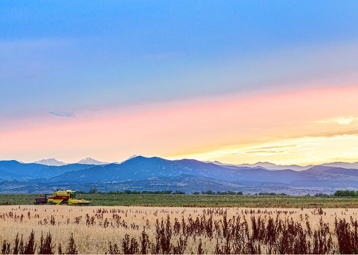 Tractor Greeting Card featuring the photograph Farmers Sunset by James BO Insogna