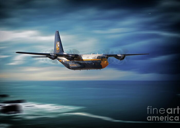 Blue Angels Greeting Card featuring the digital art Fat Albert Airlines by Airpower Art