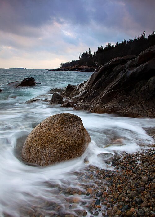 Maine Greeting Card featuring the photograph February Tides by Patrick Downey