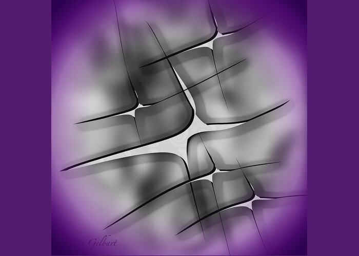 Abstract Greeting Card featuring the digital art Feelings 2 by Iris Gelbart