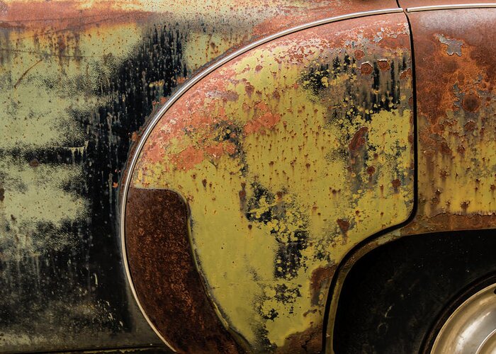 Rust Greeting Card featuring the photograph Fender Bender by Holly Ross