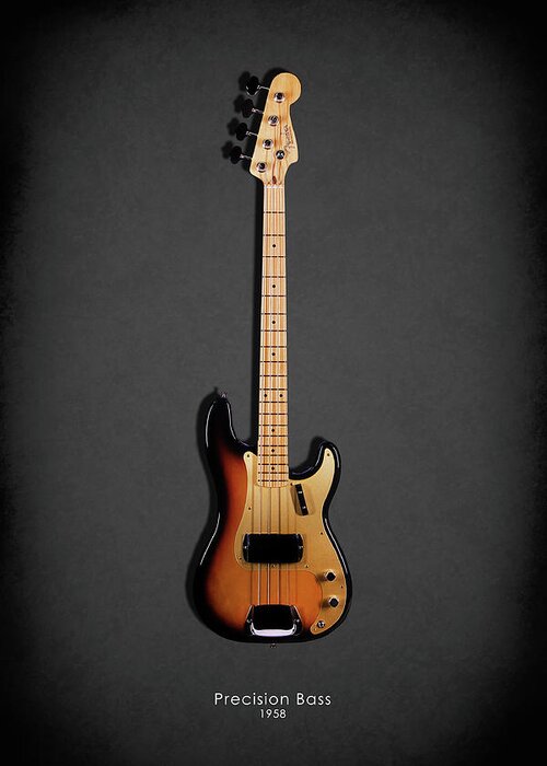 Fender Precision Bass Greeting Card featuring the photograph Fender Precision Bass 58 by Mark Rogan