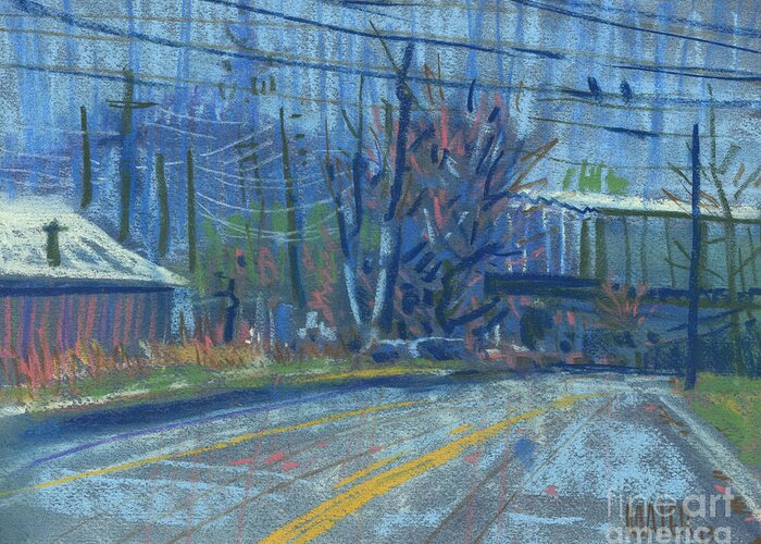 Kennesaw Mt. Pastel Greeting Card featuring the painting Field's Drive by Donald Maier