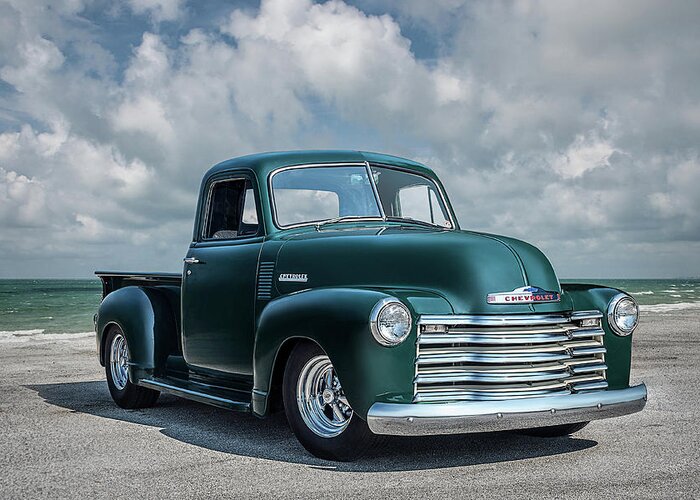 Truck Greeting Card featuring the digital art Fifty-One Chevy 3100 by Douglas Pittman