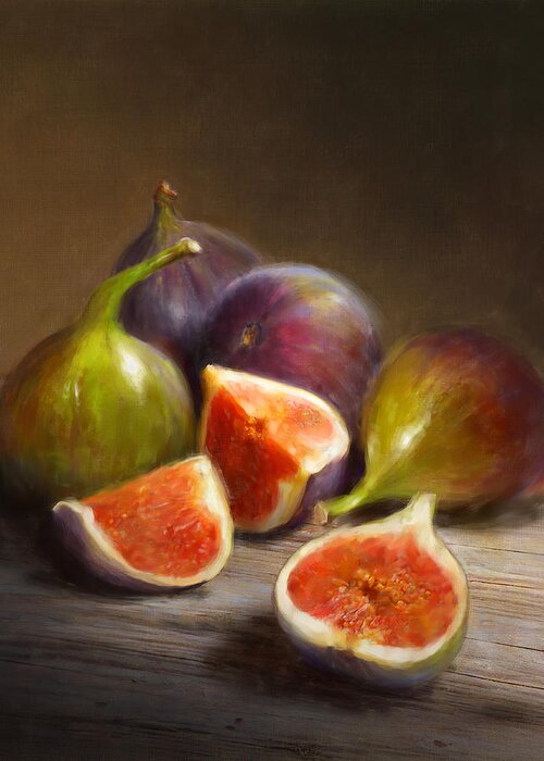 Figs Greeting Card featuring the painting Figs by Robert Papp