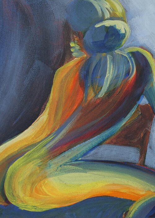 Figure Greeting Card featuring the painting Figure II by Trina Teele