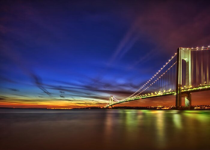 Verrazano Greeting Card featuring the photograph Fire My Desire by Evelina Kremsdorf