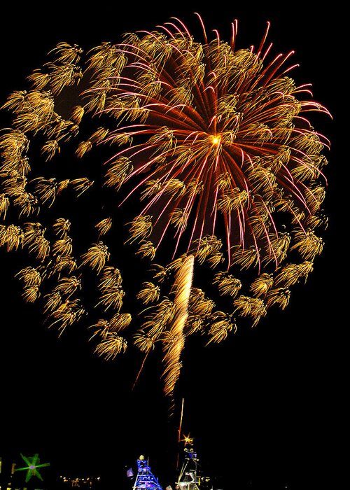 Firework Greeting Card featuring the photograph Fireworks 10 by Bill Barber