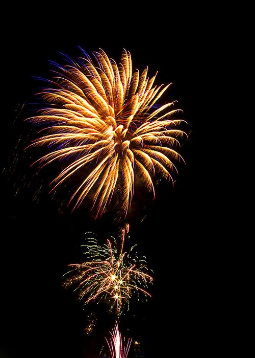Firework Greeting Card featuring the photograph Fireworks 4 by Bill Barber