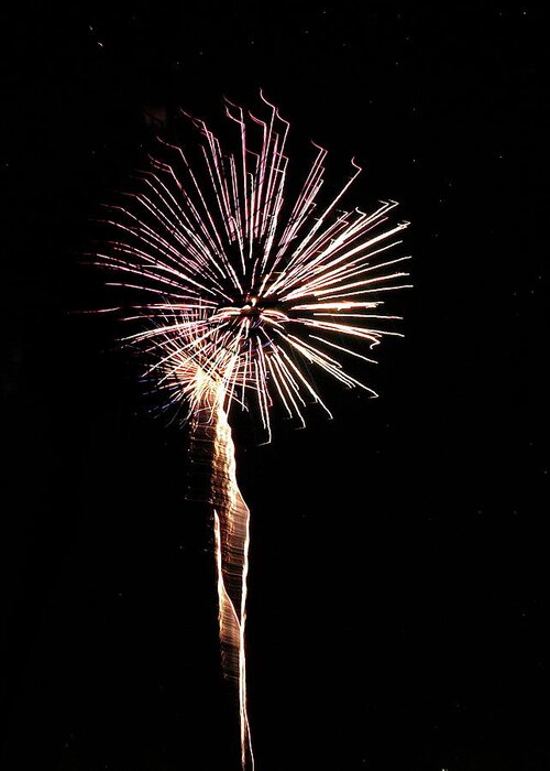 Fireworks Greeting Card featuring the photograph Fireworks from a Boat - 29 by Jeffrey Peterson