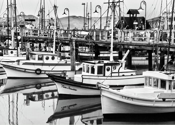 Fishermans Wharf Greeting Card featuring the photograph Fishermans Wharf by Mick Burkey