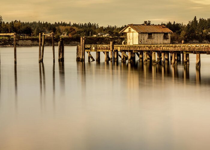 Dock Greeting Card featuring the photograph Fishermen Fuel Dock by Tony Locke