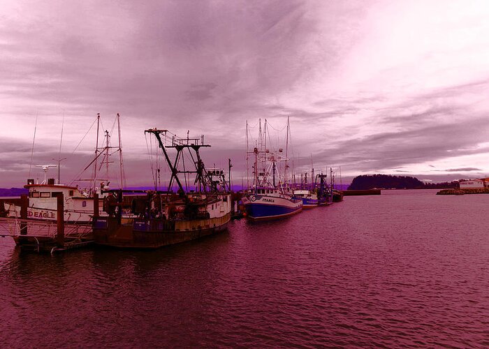 Astoria Greeting Card featuring the photograph Fishing fleet by Jeff Swan