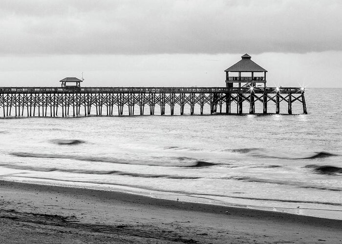 Seascape Greeting Card featuring the photograph Fishing Pier by Ray Silva