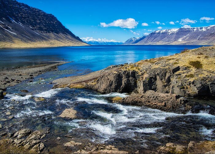 Iceland Greeting Card featuring the photograph Fjord in Iceland by Matthias Hauser