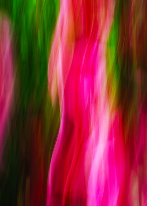 Abstract Greeting Card featuring the photograph Flames Of Passion by Dick Pratt