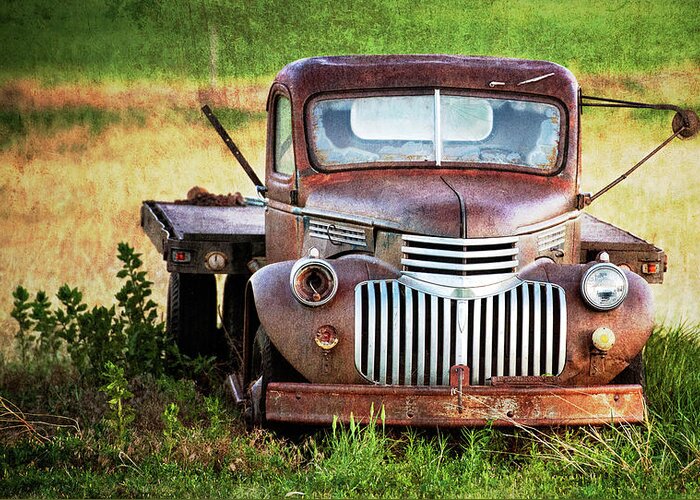 Flatbed Greeting Card featuring the photograph Flatbed Chevy by Elin Skov Vaeth