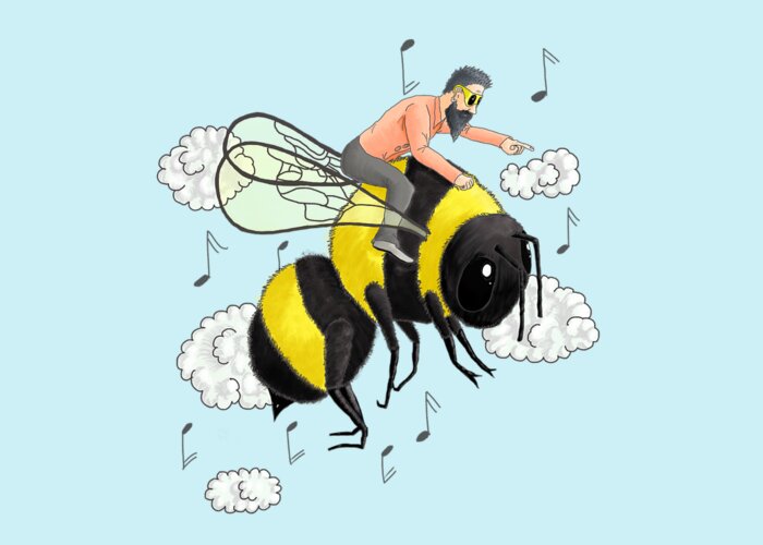 Flight Of The Bumblebee Greeting Card featuring the photograph Flight of the Bumblebee by Nicolai Rimsky Korsakov by Cesar Padilla