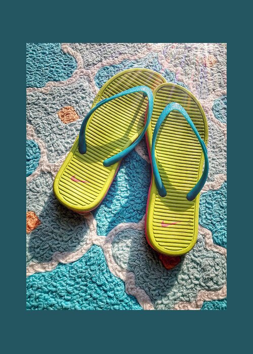 Barefoot Greeting Card featuring the photograph Flip Flops by Jill Love