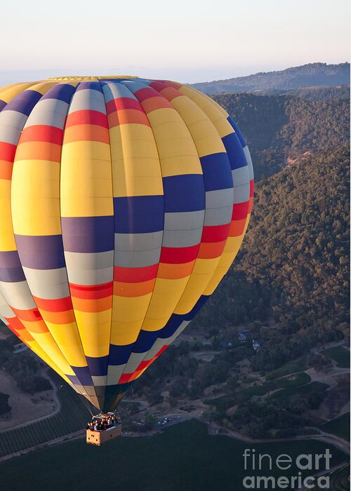Hot Air Balloon Greeting Card featuring the photograph Floating Balloon by Ana V Ramirez