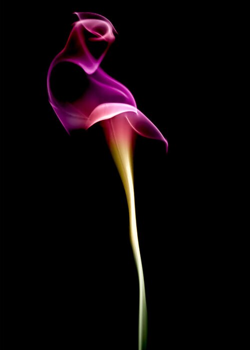 Smoke Greeting Card featuring the photograph Floral Wisp by Maggie Terlecki