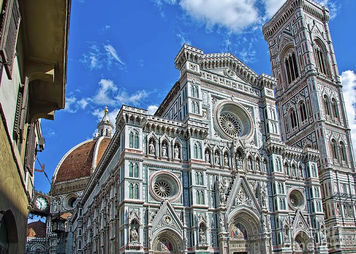 Cattedrale Di Santa Maria Del Fiore Greeting Card featuring the photograph Florence the Dome by Maria Rabinky