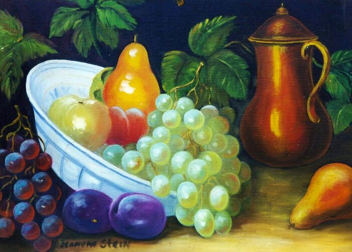 Fruit Greeting Card featuring the painting Florida Fruit by Jeanene Stein