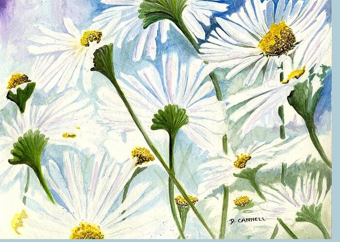 Nature Greeting Card featuring the painting Flower study ten by Darren Cannell