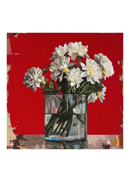 Flowers Greeting Card featuring the painting Flowers #4 by David Palmer
