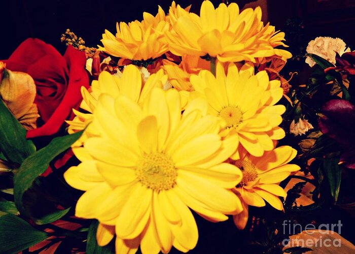 Flowers Greeting Card featuring the photograph Flowers For My Baby by Diamante Lavendar