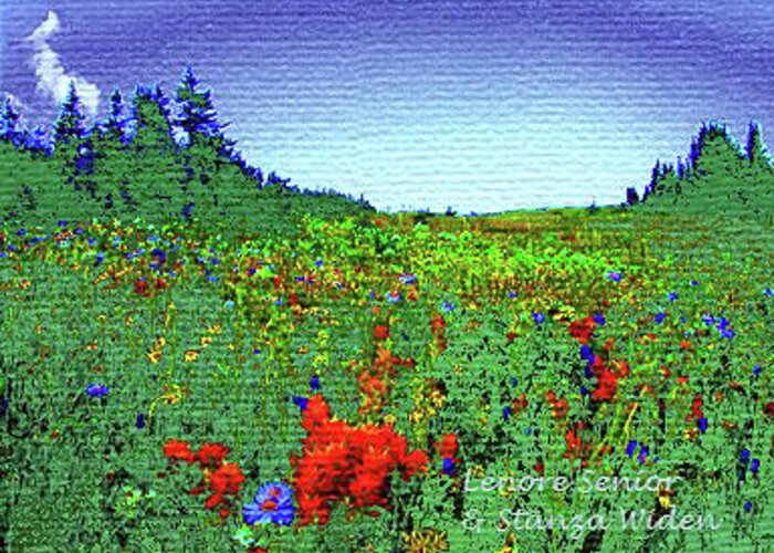 Expressive Greeting Card featuring the photograph Flowers on Earth by Lenore Senior