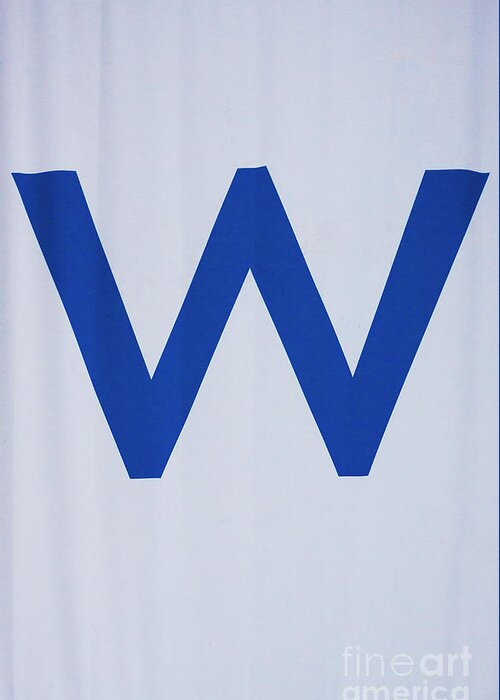 Cubs Win Greeting Card featuring the photograph Fly the W by Patty Colabuono