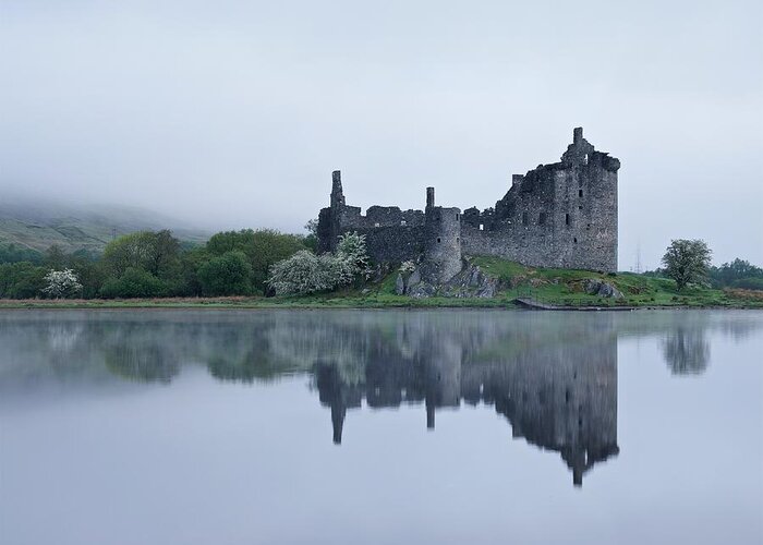 Loch Awe Greeting Card featuring the photograph Fog at Kilchurn Castle by Stephen Taylor
