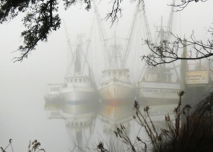Landscape Greeting Card featuring the photograph Fogged In by Deborah Smith