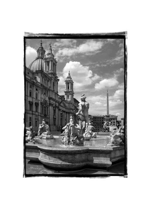 Fontana Del Moro.rome Greeting Card featuring the photograph Fontana del Moro.Rome.Italy by Jennie Breeze