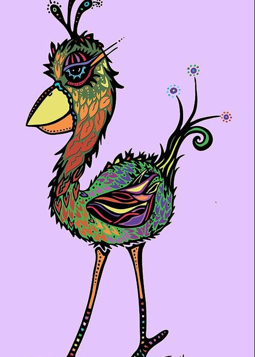 Bird Greeting Card featuring the digital art For the Birds by Tanielle Childers