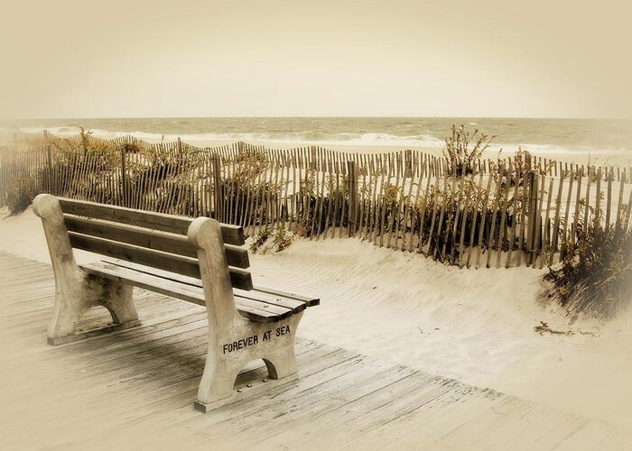 Jersey Shore Greeting Card featuring the photograph Forever At Sea - Jersey Shore by Angie Tirado
